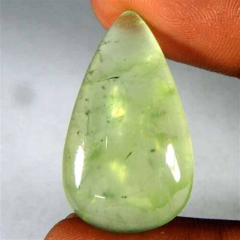 26 00 Ct Natural Good Prehnite Pear Cabochon Loose Gemstone EBay