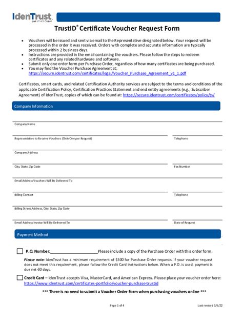 Fillable Online Trustid Certificate Voucher Request Form Eca Voucher