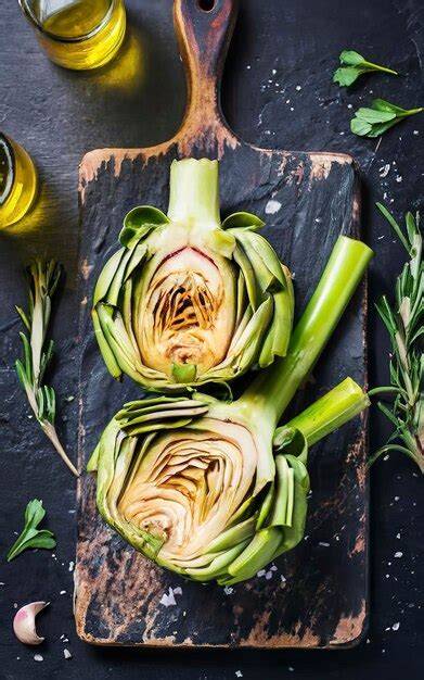 Premium Photo Artichokes Hearts Marinated With Olive Oil And Herbs