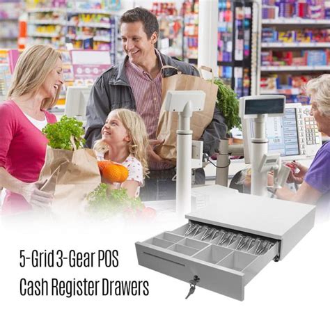 Pos Cash Register Drawers Cashbox Five Grid Three Gear Rj Interface