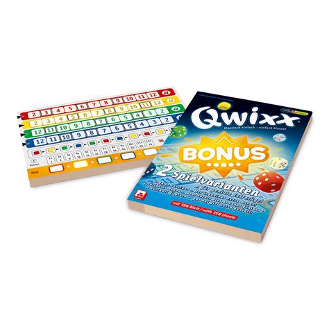 Qwixx Bonus Zusatzblöcke NSV Nürnberger Spielkarten Verlag