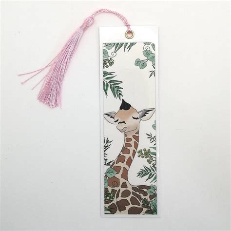 Giraffe Bookmark Handmade Book Mark Etsy