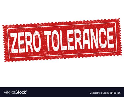 Zero Tolerance Sign Or Stamp Royalty Free Vector Image