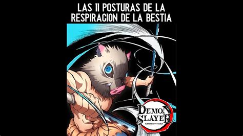 Las 11 Posturas de la Respiración de la Bestia en Kimetsu no Yaiba