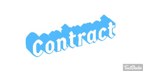 Contract Word Animated Logo Designs