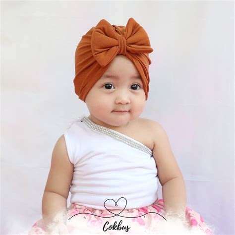 Jual Turban Bayi Pita Polos Turban Anak Bayi Perempuan Lucu Murah