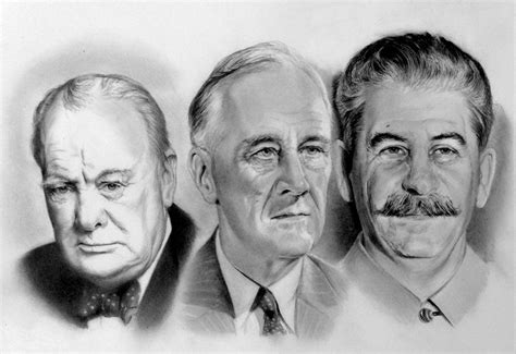 Churchill,Roosevelt and Stalin by akalinz on DeviantArt