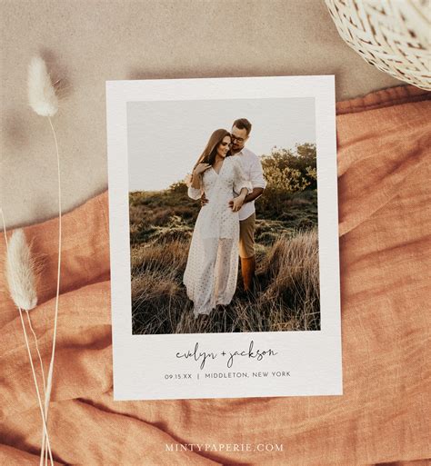 Modern Save The Date Template Photo Save The Date 100 Editable