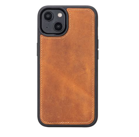 Camel Brown Leather Magnetic Case for iPhone 14 (6.1") – O2Leather