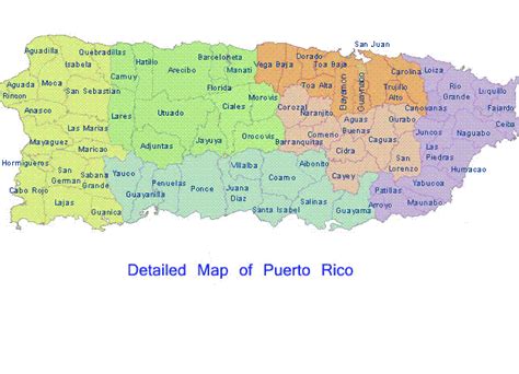 Map of Puerto Rico - TravelsFinders.Com