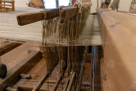 Old Loom Antique Weaving Sewing Machine Detail 18805245 Stock Photo At