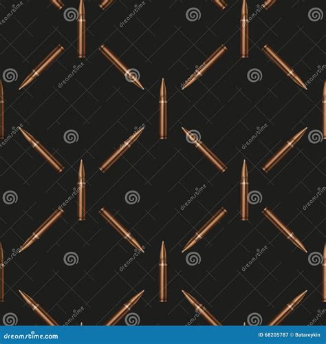 Rifle Bullets Pattern Background Stock Illustration Illustration Of