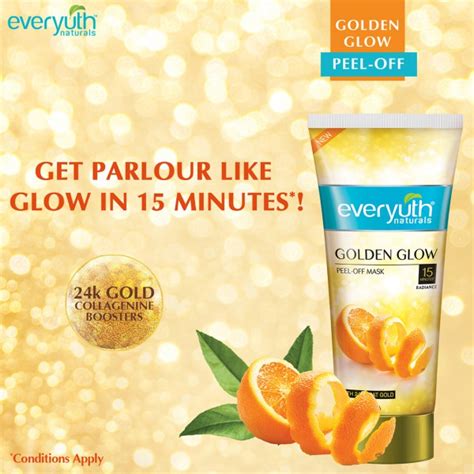 Buy Everyuth Naturals Advanced Golden Glow Peel Off Mask 90 G In