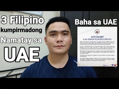 Pilipino Pa Tay Sa Baha Sa Uae Kinumpirma Ito Ng Dmw At Presidential