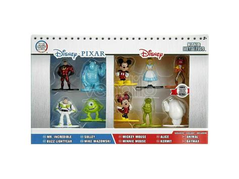 Disney Pixar Nano Metalfigs Pack 10 Figures 4cm Jada Toys Vendiloshop