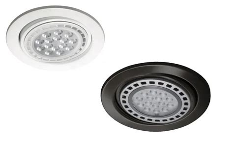 Spot Embutir Redondo Blanco Negro Móvil AR111 LED 11W