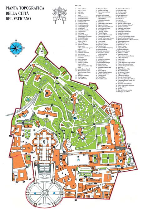 Vaticano mapa turístico - ciudad del Vaticano mapa turístico (el Sur de ...