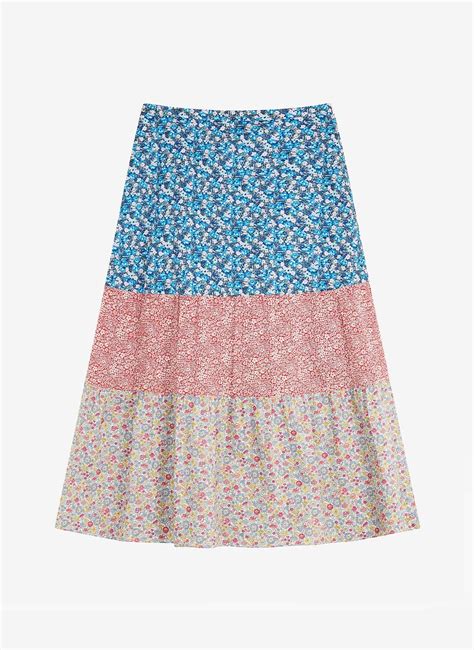 Liberty Organic Cotton Patchwork Skirt Women S Skirts Brora