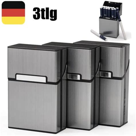 Stk Zigarettenbox Alu Metall Zigarettenetui Zigarettenschachtel