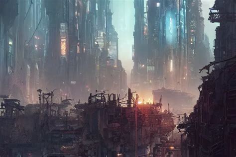 Cyberpunk Post Apocalyptic City Landscapewestern Stable Diffusion