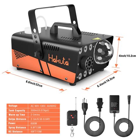 Fog Machine Hakuta W Smoke Machine With Disco Ball Light And Led