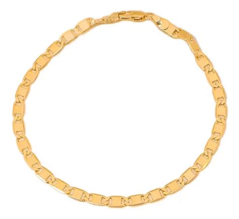 Pulseira Masculina Piastrini Cm Folheado Em Ouro Parcelamento Sem