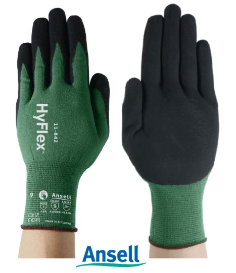 Luva HYFLEX 11 842 CA49036 Ansell banho Nitrílico Ecológica CA 49036