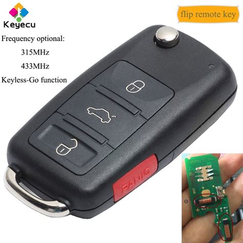 Keyecu Llave De Coche Sin Llave Go Flip Mando A Distancia Con