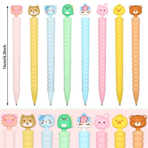 Cute Mechanical Pencils with Animal Erasers and Pencil Refills, 0.5mm ...