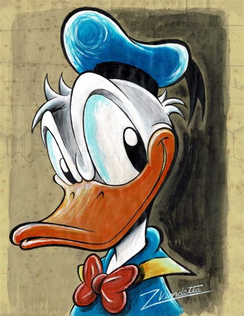 Donald Duck Portrait Original Acrylic Painting Vendetta Z Catawiki