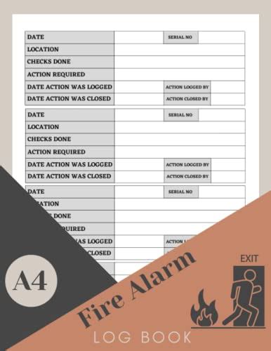 Fire Alarm Log Book: Health And Safety Compliance Record Book for ...