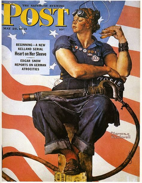 1943 Rosie The Riveter By Norman Rockwell Norman Rockwell Art