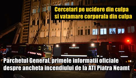 Parchetul General Primele Informa Ii Oficiale Despre Ancheta