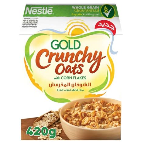 Buy Nestle Gold Crunchy Oats Cornflakes Breakfast Cereal 420 G توصيل