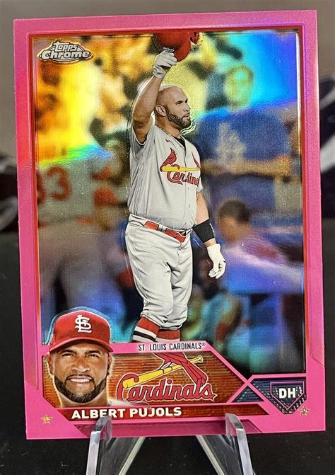 Topps Chrome Pink Refractor Albert Pujols Ebay