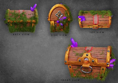 Artstation Treasure Chest Game Ready Model Concept