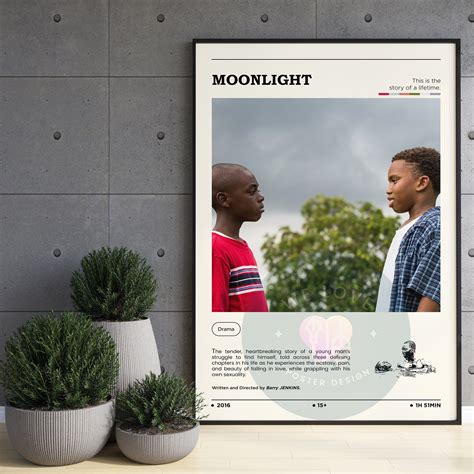 Moonlight Movie Poster / Moonlight Poster / Modern Art Print / Aesthetic Room Decor / Custom ...