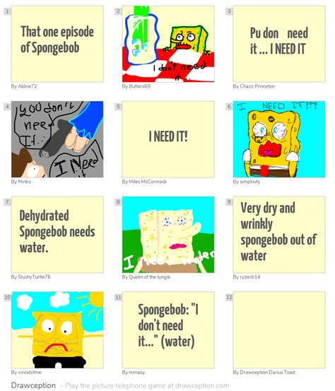 That One Episode Of Spongebob Drawception