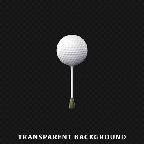 Premium Psd D Render Golf Ball On Tee Isolated On Transparent Background