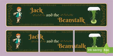 Jack And The Beanstalk Display Banner Twinkl