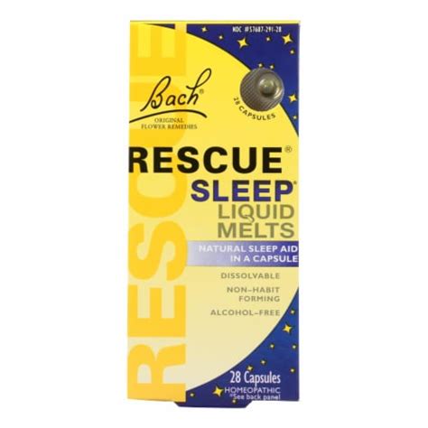 Bach Flower Remedies Rescue Sleep Liquid Melts - 28 Capsules, Case of 1 - 28 CT each - Kroger