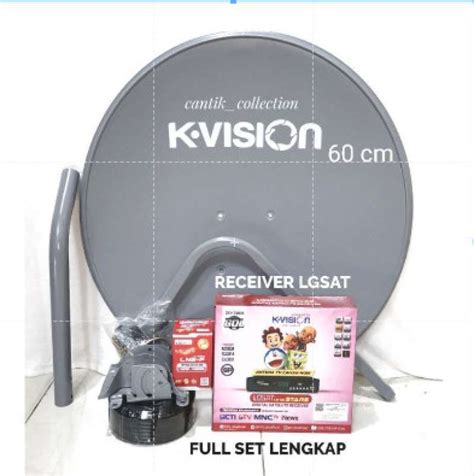 Promo Parabola Mini 60 Cm Kvision Full Set Lengkap Paket Receiver