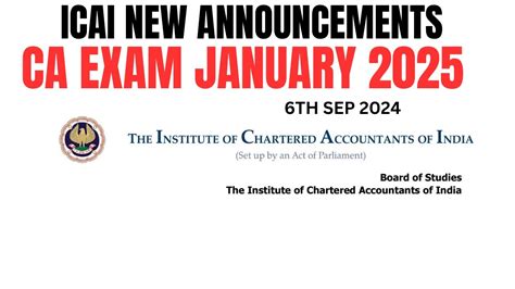 Breaking News Icai Exam Department Important Announcements Ca Exam