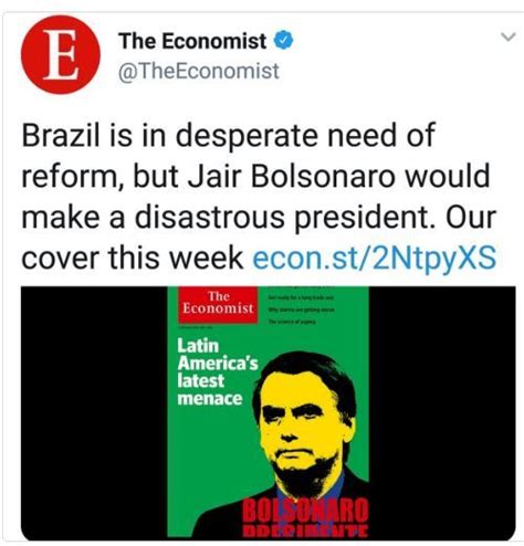 Blog Que Virou Manchete Panis Cum Ovum The Economist Bolsonaro é