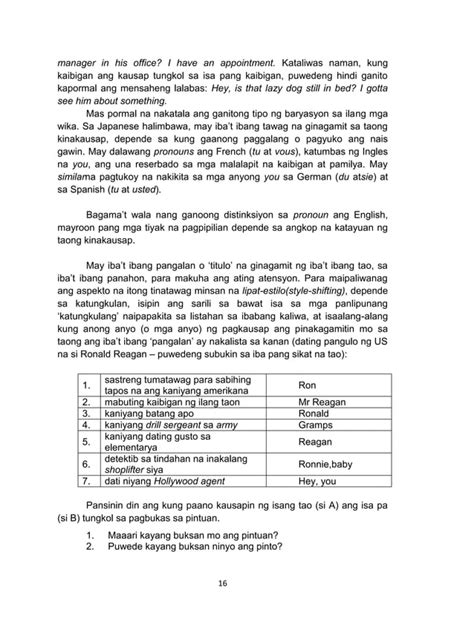 Filipino Sa Piling Larang Tech Voc Kagamitan Ng Mag Aaral PDF