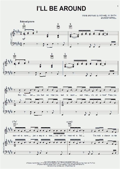 I Ll Be Around Piano Sheet Music Onlinepianist