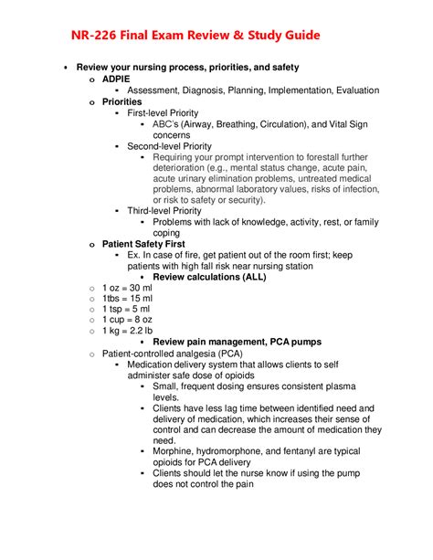 Nr Nr Final Exam Review Study Guide Latest Update