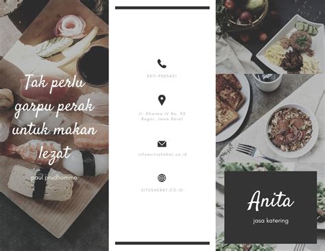 Gratis Contoh Brosur Makanan Keren Canva