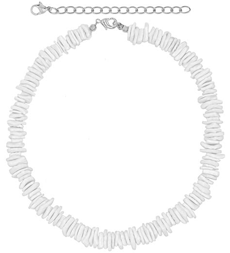 Snapklik Fablinks Puka Shell Necklace White Hawaiian Seashell