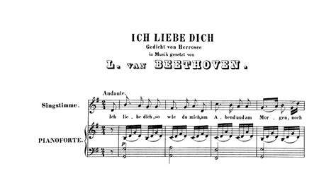 Beethoven Z Rtliche Liebe Ich Liebe Dich Woo With Score Youtube